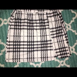 Mini skirt black and white plaid